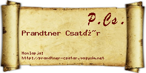 Prandtner Csatár névjegykártya